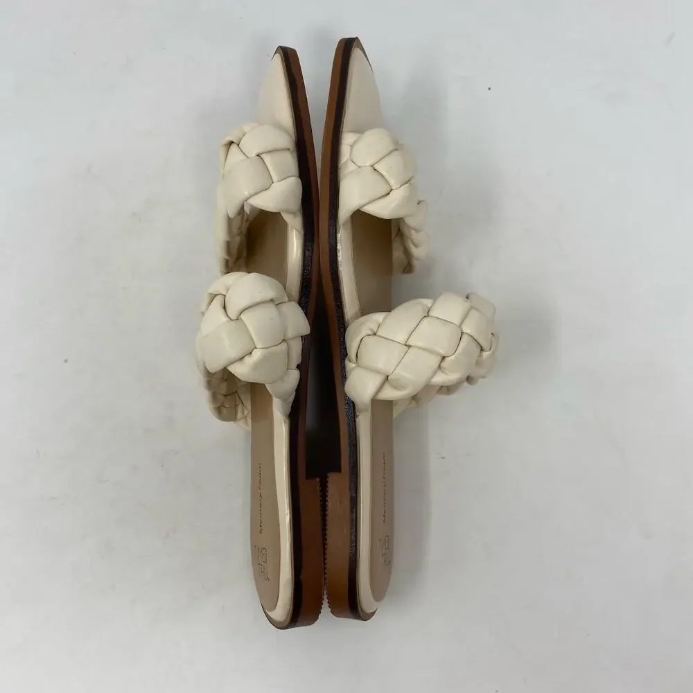 Time and Tru Braided Two Band Sandals Womens SIze 8